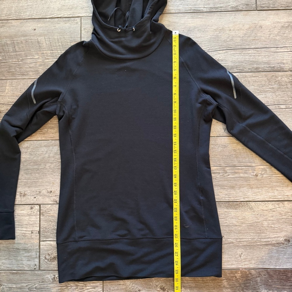 Nike Dri Fit Black Long Sleeve Cowl Neck Athletic Hoodie Top Women's Size L - Picture 7 of 8